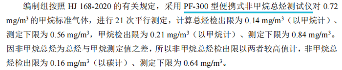《固定污染源廢氣總烴、甲烷和非甲烷總烴的測(cè)定便攜式催化氧化-氫火焰離子化檢測(cè)器法》